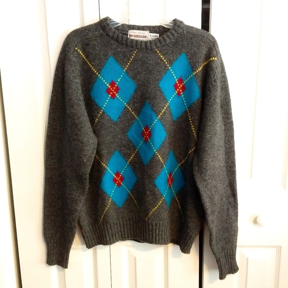 McGregor Vintage Argyle Pullover Wool Blend Sweater Size XL - Picture 1 of 5